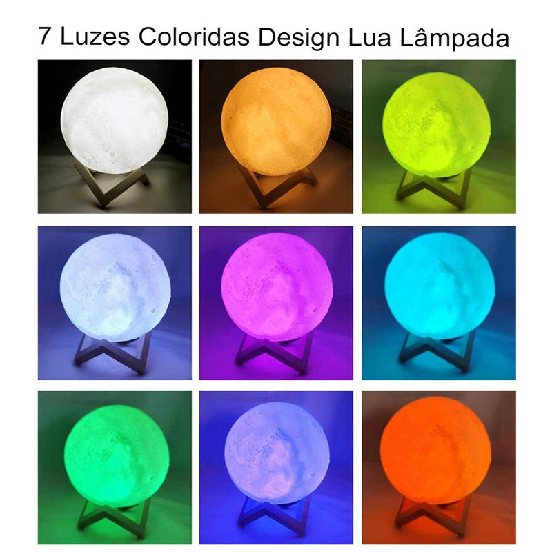 Abajur Lunar Luminaria de Led